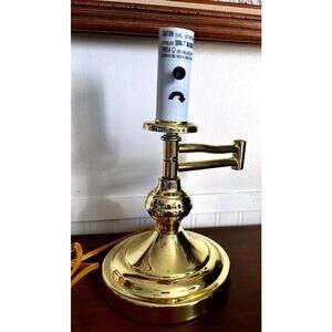 Vintage Brass Swing Arm Desk Lamp Adjustable Mid Century Style